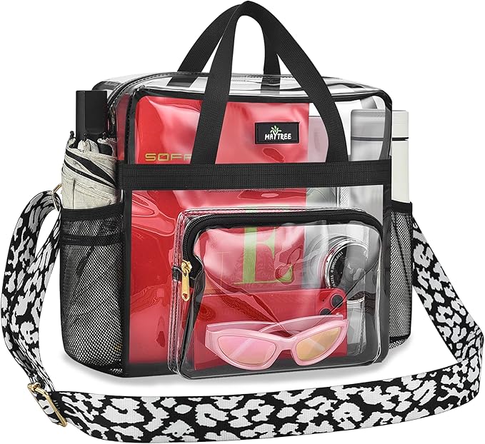 MAY TREE Clear Bag for Stadium Events, Transparent Bag for Concert Sports Gym by MAYTREE
