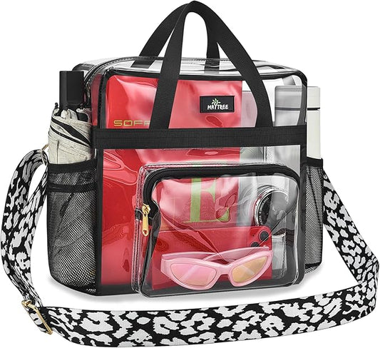 MAY TREE Clear Bag for Stadium Events, Transparent Bag for Concert Sports Gym by MAYTREE