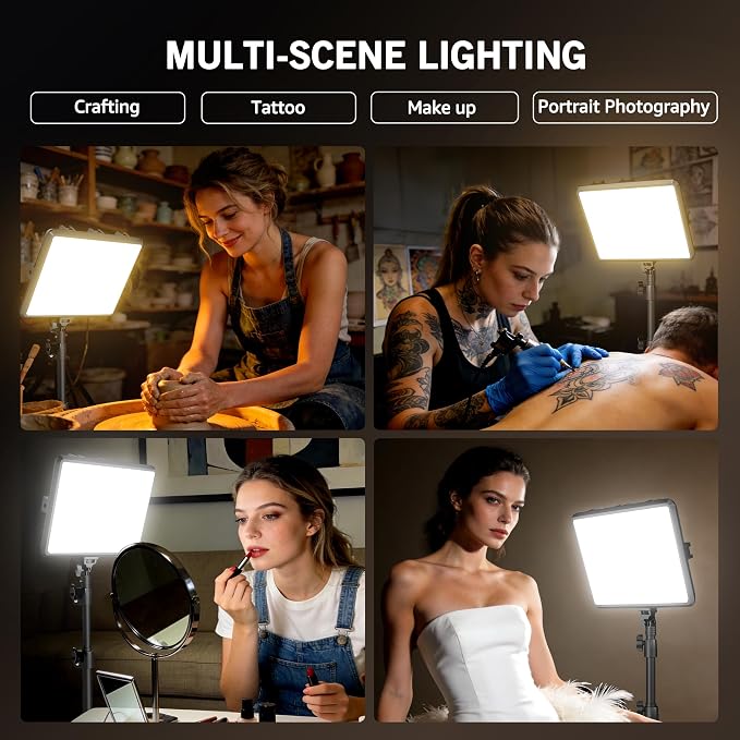 NiceVeedi 25W Photography Lighting, 2900-7000K Dimmable Ring Light - Image 6