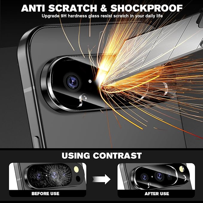 3 Pack for Google Pixel 10 Pro Camera Lens Protector, Tempered Glass 9 Hardness - Image 4