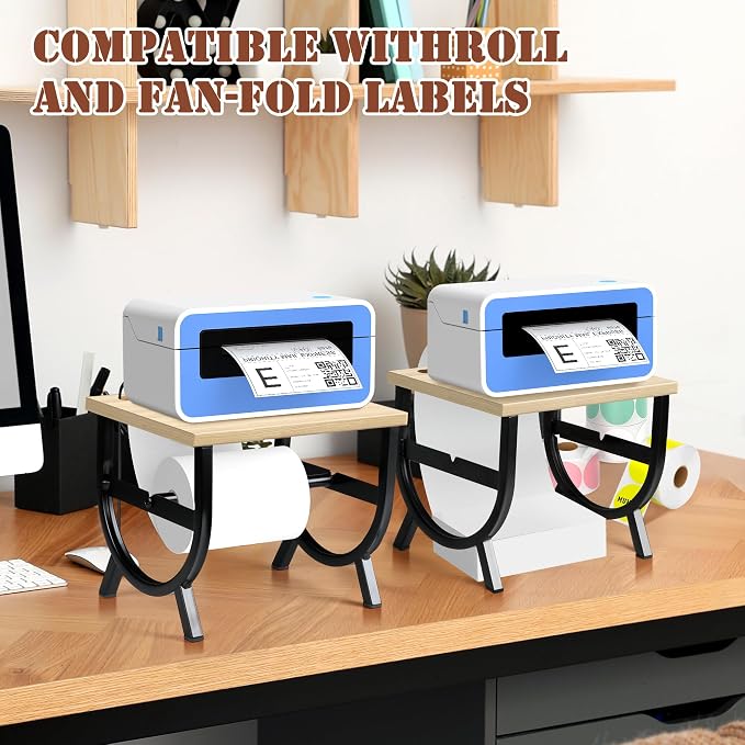 Label Holder for Rolls and Fan-Fold Labels, Thermal Label Holder, Shipping - Image 3