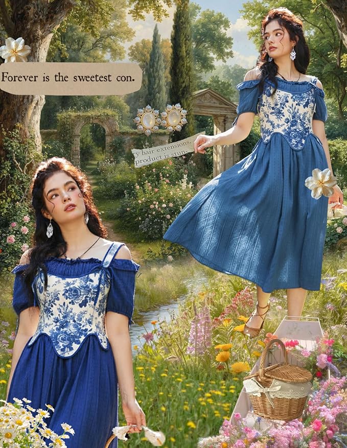 SCARLET DARKNESS Bustier Tops for Women Renaissance Floral Lace Up Bodyshaper - Image 2