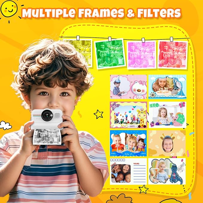 HiMont Kids Instant Print Camera, 1080P HD Kids Camera Instant Print - Image 5