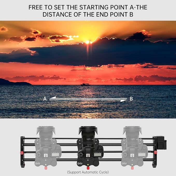 GVM Carbon Fiber Motorized Camera Slider - Image 3