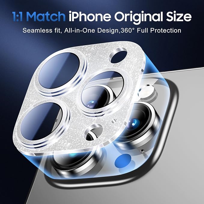 UniqueMe 3 Packs Compatible for iPhone 14 Pro Max/iPhone 14 Pro Camera Lens - Image 4