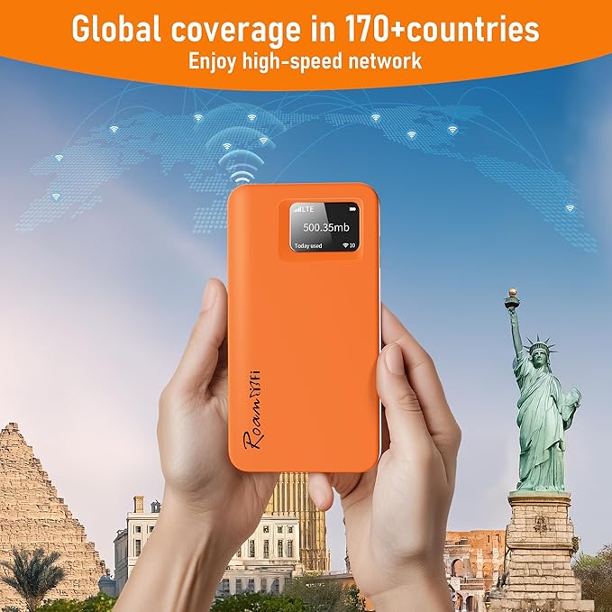 RoamWiFi 4G LTE WiFi Mobile Hotspot Router, Worldwide Portable High Speed - Image 4