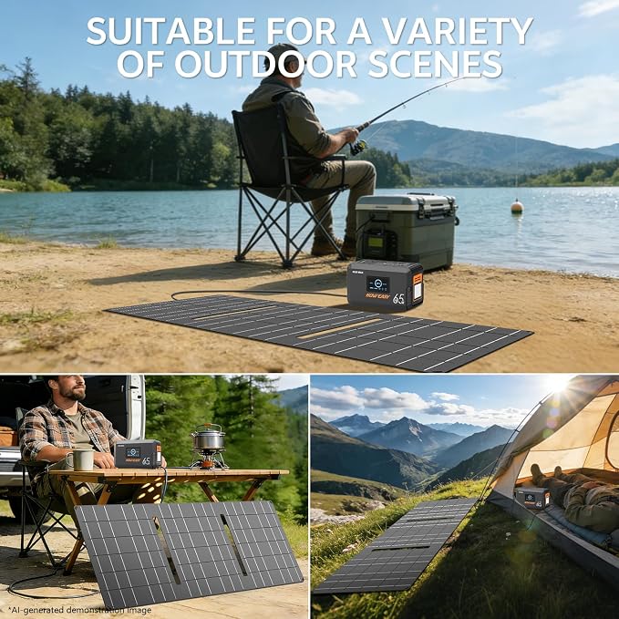 HOWEASY Solar Generator 135W, Portable Power Station - Image 6