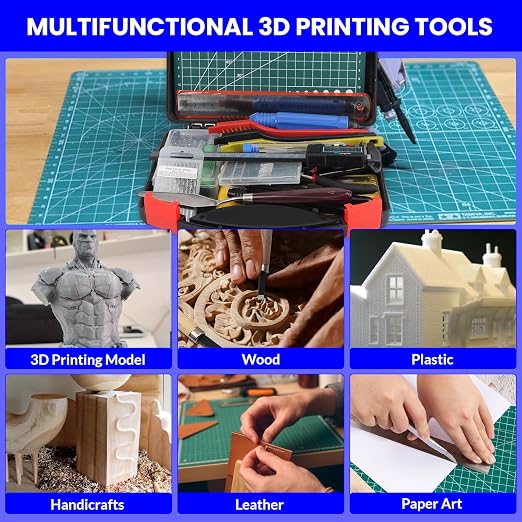 3D Printer Tool Kit, Removal Tools, Digital Caliper, Cutting Mat, Carrying Case - Image 7