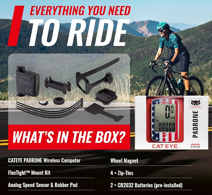 CATEYE Padrone Wireless Bike Computer – Oversized Display Cyclocomputer - Image 9