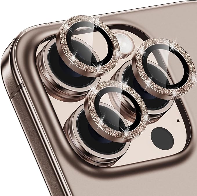 for iPhone 16 Pro/16 Pro Max Camera Lens Protector Bling Individual Metal by Xfilm