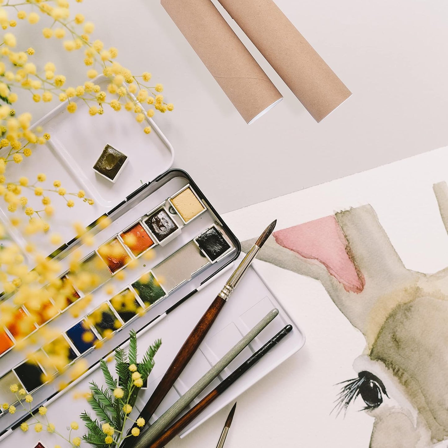 MagicWater Supply Mailing Tube - 2 in x 30 in - Kraft - 2 Pack - for Shipping and Storage of Posters, Arts, Crafts, and Documents