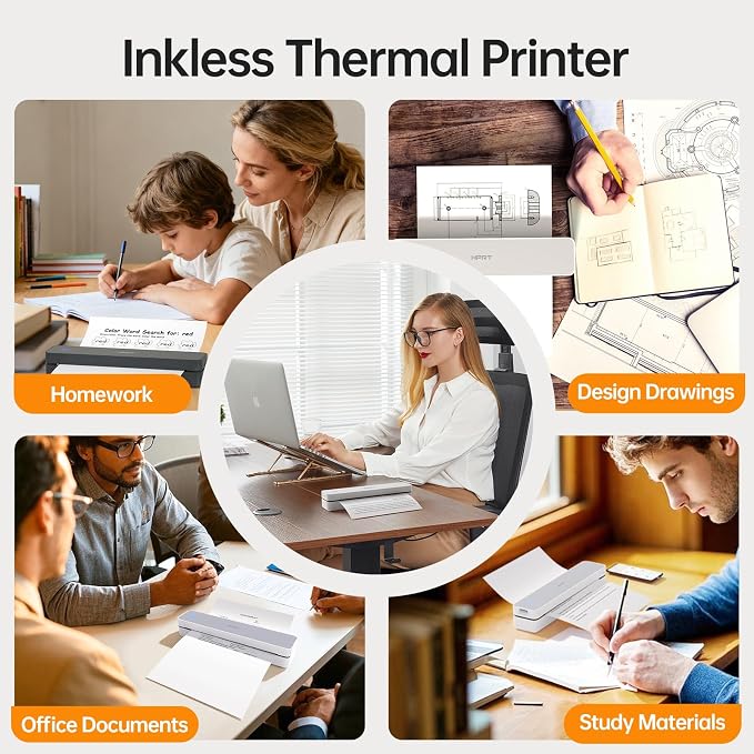PRT Inkless Portable Printer for Travel, Wireless Thermal Printer for - Image 6