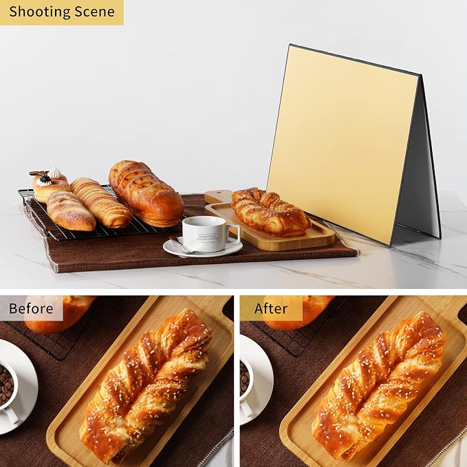 Meking 17" x 12"/43 x 30cm Light Reflector Photography Cardboard, 3-in-1 Studio - Image 4