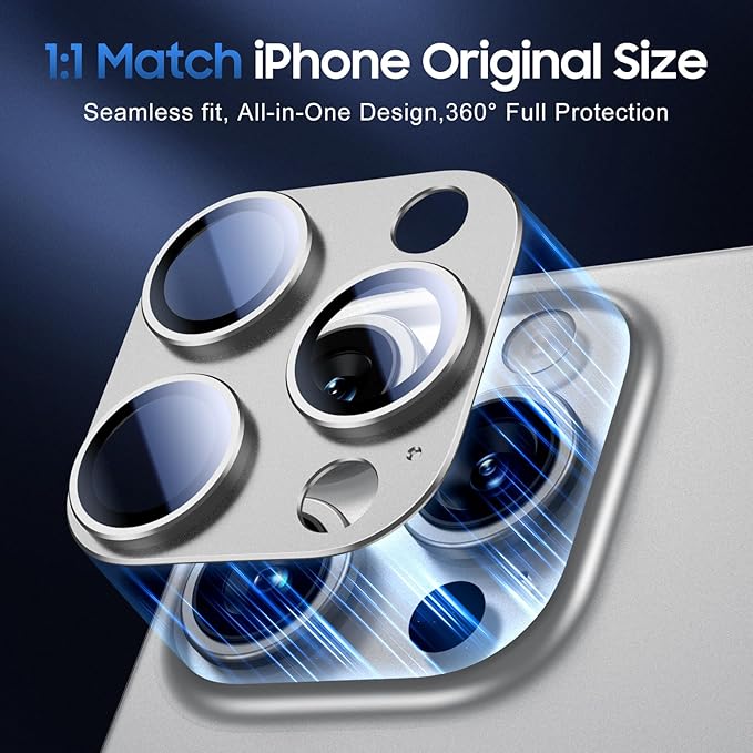 UniqueMe for 3 Pack iPhone 15 Pro/iPhone 15 Pro Max Camera Lens Protector - Image 5