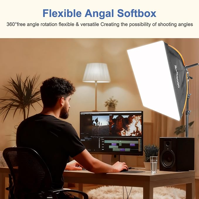 UEGOGO Softbox Photography Lighting Kit，UL Certified 85W 3000-7500K LED Bulbs - Image 5