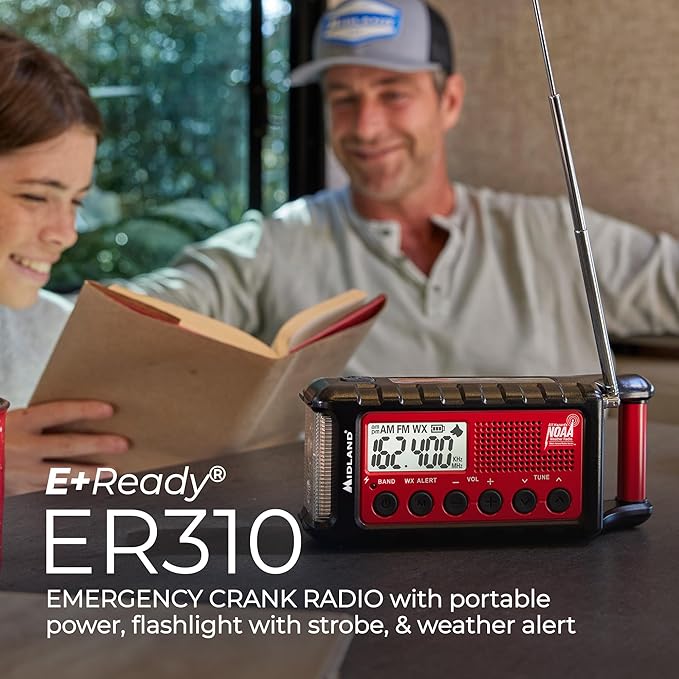 Midland - ER310, Emergency Crank Weather AM/FM Radio - Multiple Power Sources - Image 3