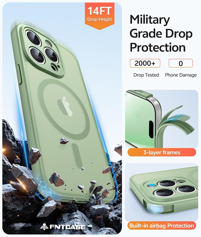 FNTCASE for iPhone 14 Pro Case: Translucent Matte Cases - Image 5