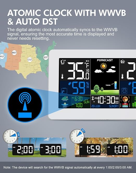 Weather Station Wireless Indoor Outdoor, Digital Thermometer - Image 4