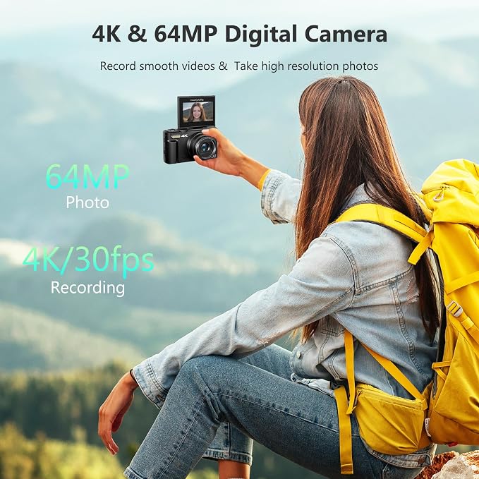 4K Digital Camera for Photography, 64MP Vlogging Camera for YouTube - Image 2