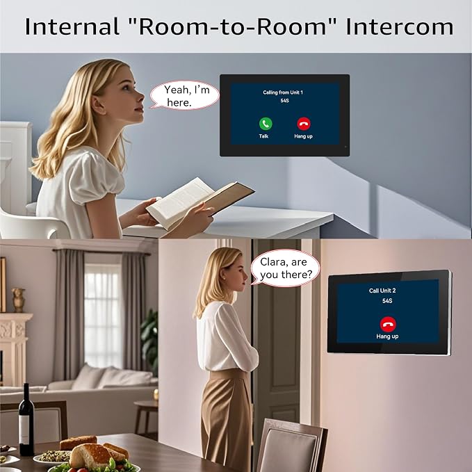 House Video Intercom System for 2 Families, 1080P Wired Video Doorbell - Image 3