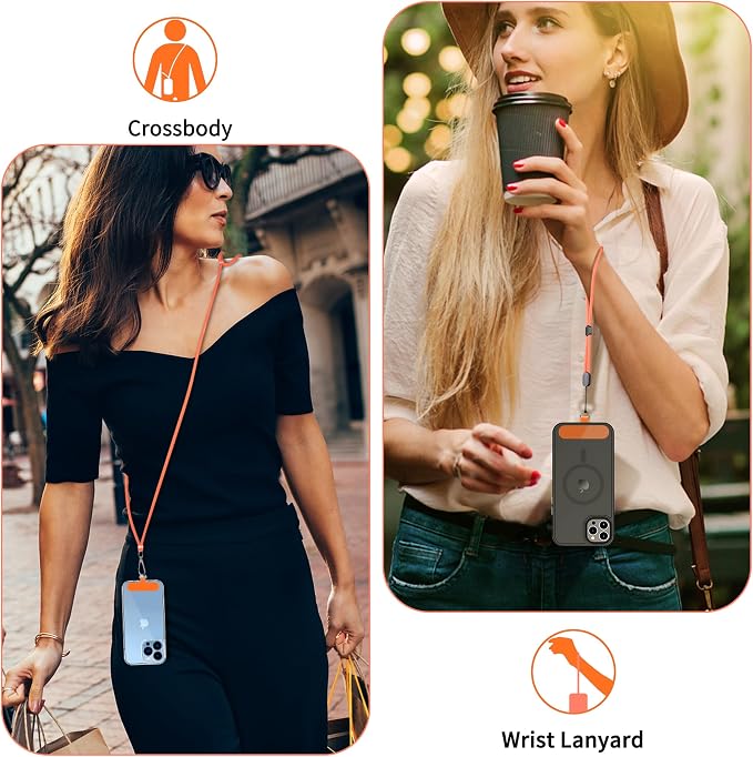 CACOE Phone Lanyard 2 Pcs-1 Pcs Adjustable Neck Strap, 2 Pads, Universal - Image 8
