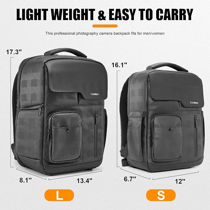Cwatcun Camera Backpack Waterproof Camera Bag - Image 9