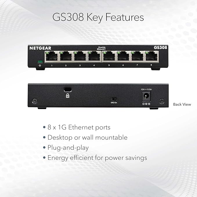 NETGEAR 8-Port Gigabit Ethernet Unmanaged Essentials Switch - Image 5