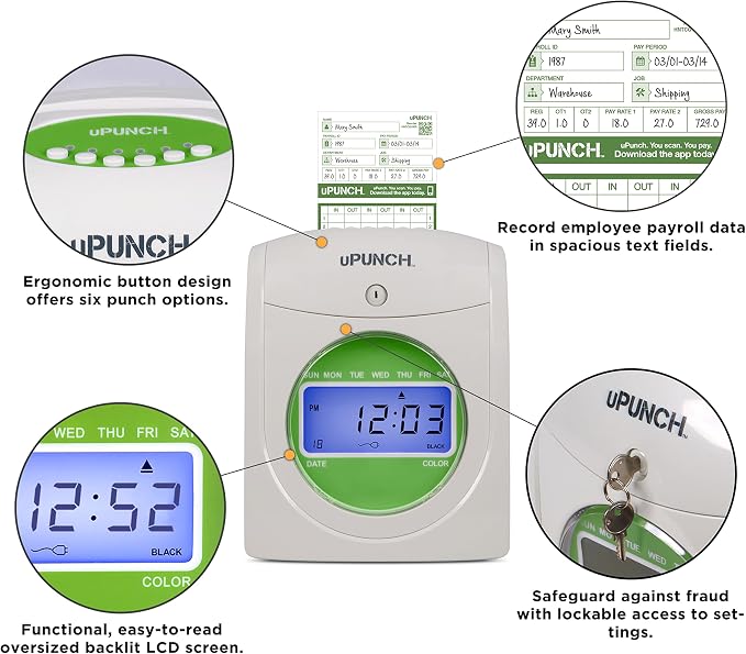 uPunch JC1500 Starter Time Clock Bundle - Image 2