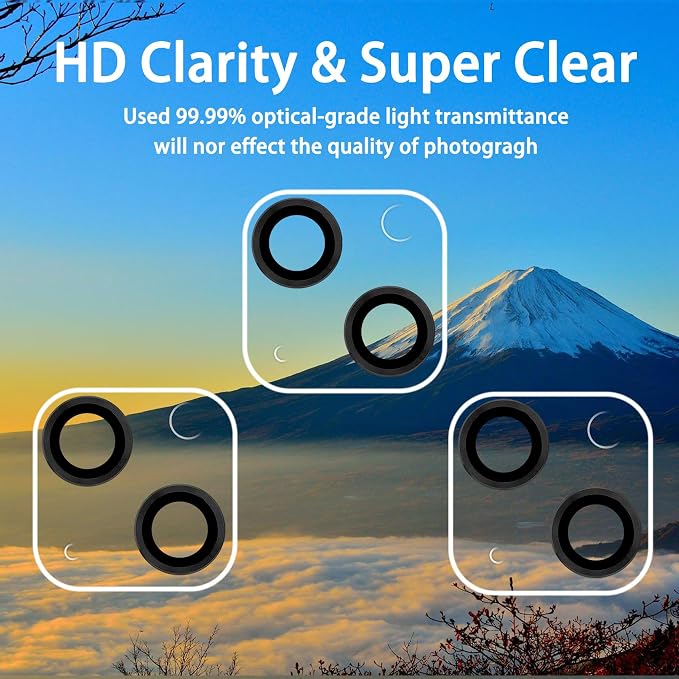 Dengduoduo 3 Pack Tempered Glass Camera Lens Protector - Image 3