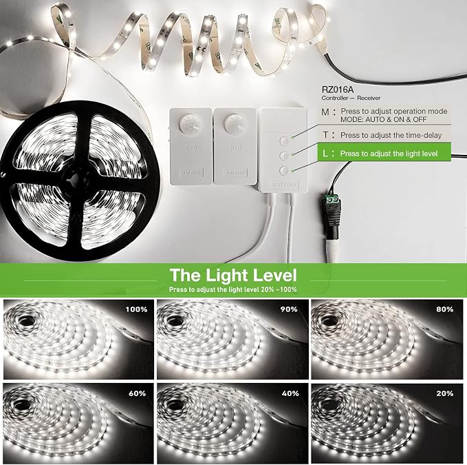 RAYZEEK Wireless Motion Activated LED Strip Lights, 19.7FT LED Strip Lights - Image 5