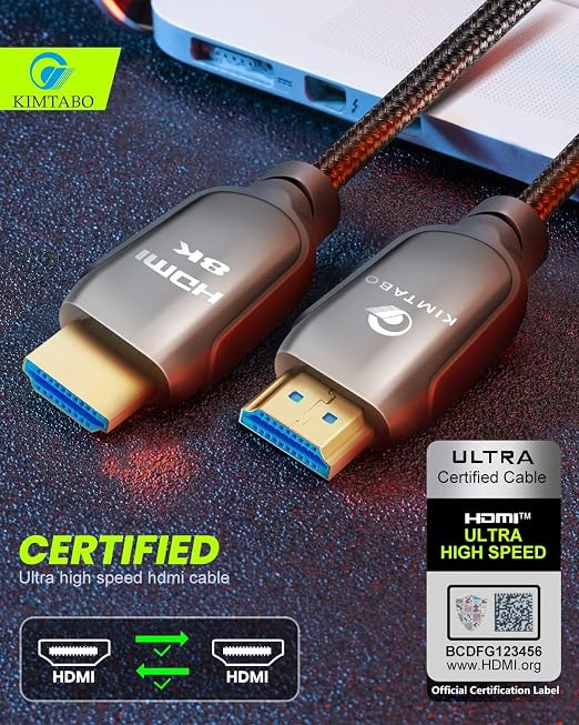 8K HDMI 2.1 Cable 6.6ft 48Gbps, Ultra High Speed HDMI Cable, 4K HD 120Hz 144Hz - Image 2