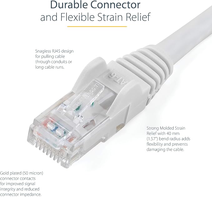 StarTech 10ft CAT6 Ethernet Cable - Image 3
