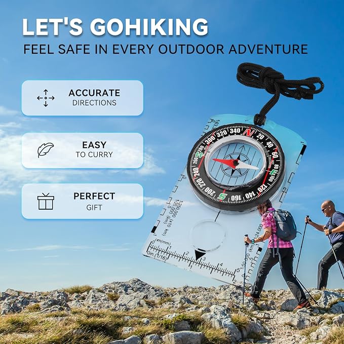 Compass Hiking Survival, Wilderness Survival Compass - Image 4