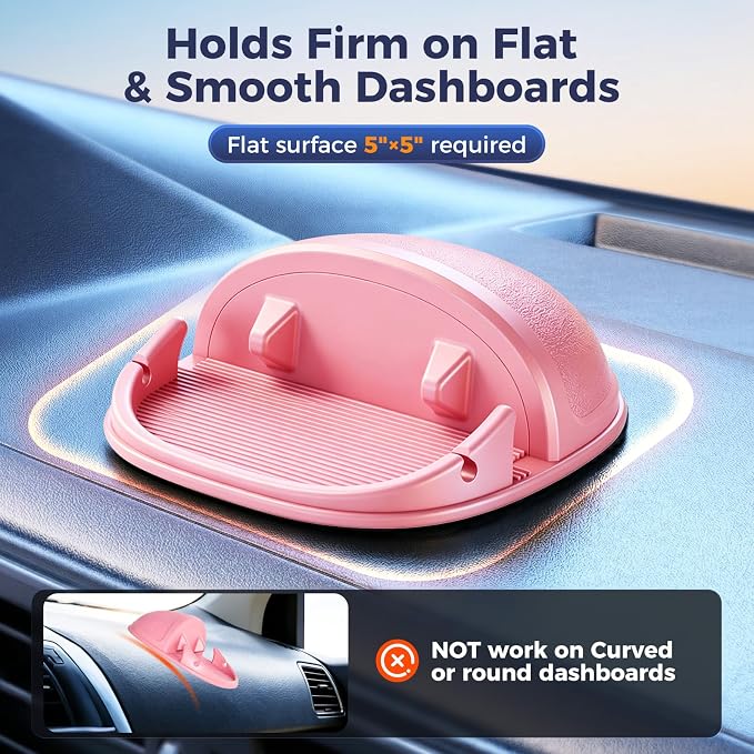 Loncaster Car Phone Holder, Car Phone Mount Silicone Car Pad Mat - Image 4