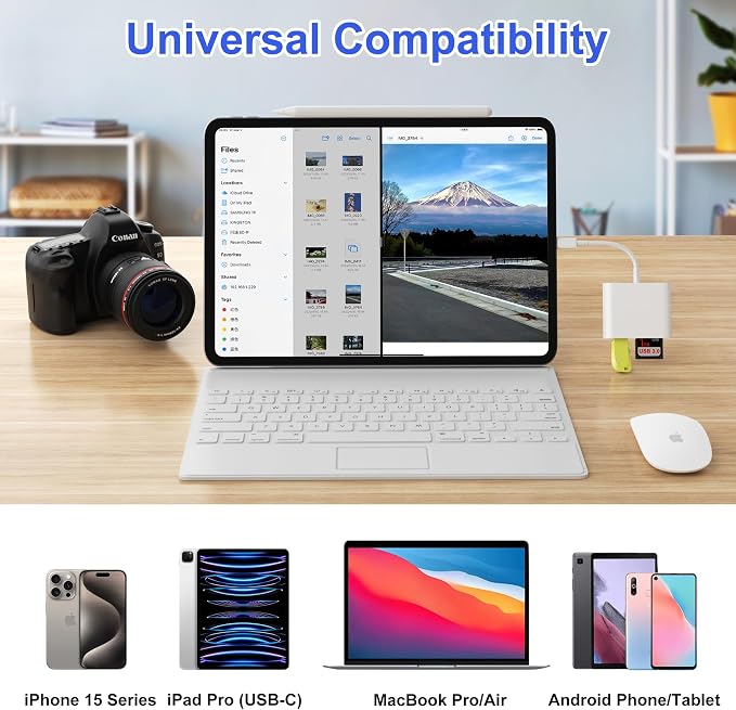 SD Card Reader, USB 3.0 Type C High Speed to SD/TF Card Adapter - Image 4