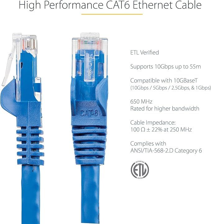 StarTech 10ft CAT6 Ethernet Cable - Image 2
