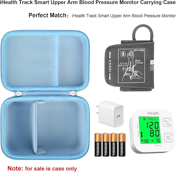 Elonbo Carrying Case for iHealth Track Smart Upper Arm Blood Pressure Monitor - Image 2