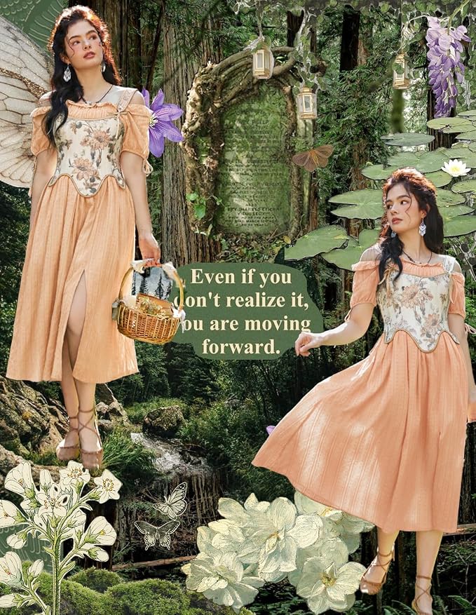 SCARLET DARKNESS Bustier Tops for Women Renaissance Floral Lace Up Bodyshaper - Image 4