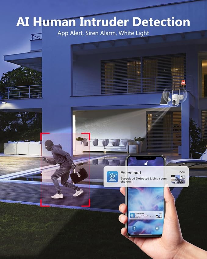 Gianteye 5G Solar Security Cameras Wireless Outdoor, 2K Cameras - Image 7