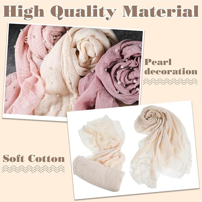 Buryeah 7 Pcs Baby Photoshoot Props Wrap Kit Includes 3 Pcs 66.9 x 35.4'' - Image 3