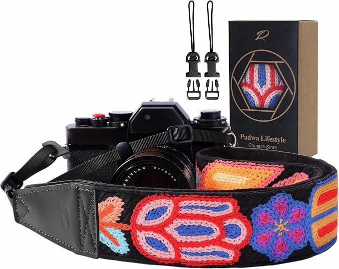 Padwa Lifestyle Colorful Crochet Camera Strap by PadwaLifestyleCameraStrap