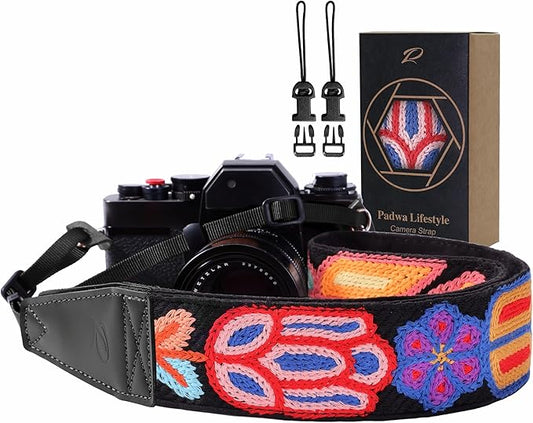 Padwa Lifestyle Colorful Crochet Camera Strap by PadwaLifestyleCameraStrap