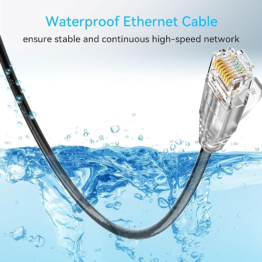 Cat6a Ethernet Cable Slim 60ft Outdoor&Indoor, 28AWG Pure Copper Cat6 Internet - Image 6