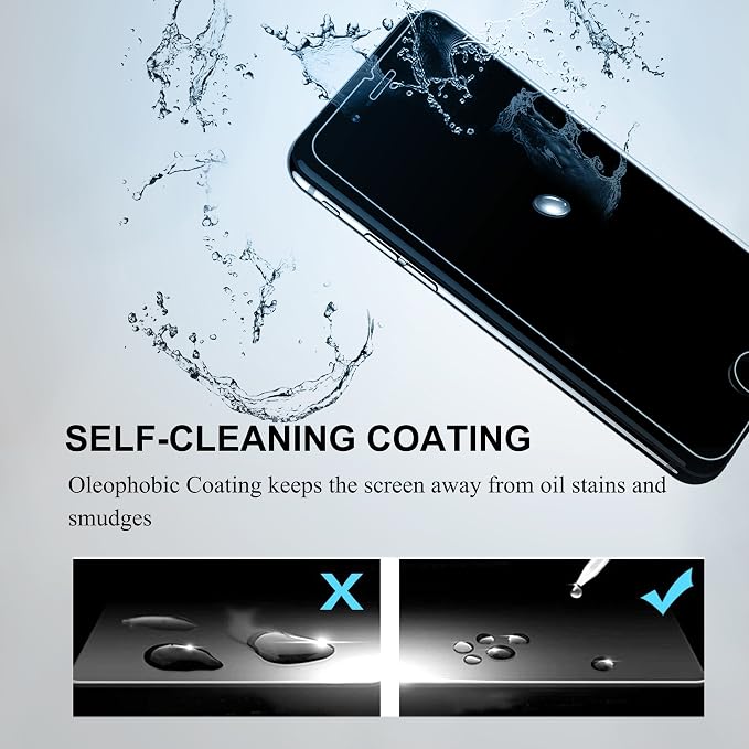 Ailun Screen Protector for Apple iPhone 8, 6 3Pack, 2.5D Edge Tempered Glass - Image 8