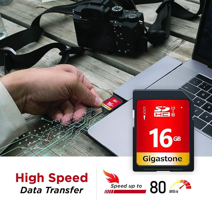 GIGASTONE 16GB SD Card 100-Pack UHS-I U1 Class 10 SDHC Memory Card High Speed - Image 3