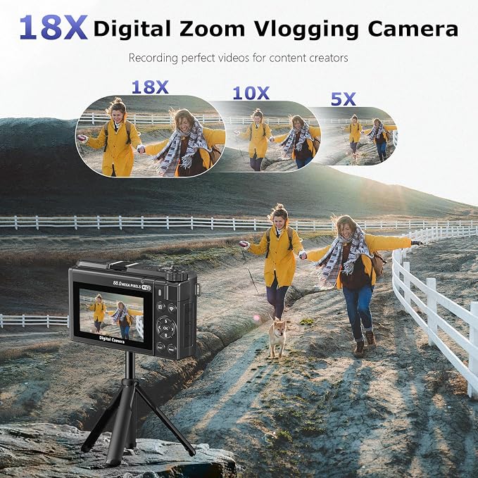 8K Digital Camera for Photography, 88MP Autofocus Vlogging Camera for YouTube - Image 6