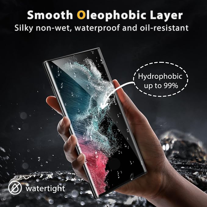 V-PORYADKU 3 Pack for Galaxy S22 Ultra Screen Protector, 9H Tempered Glass - Image 4