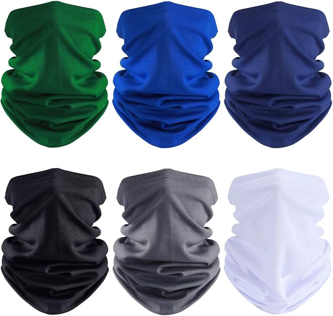Geyoga 6 Pieces Summer UV Protection Cooling Neck Gaiter Face Clothing Neck by Geyoga