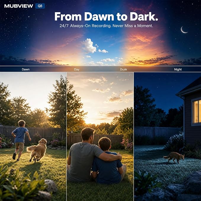 MUBVIEW 24/7 Continuous Recording Wireless Outdoor Security Camera, 2.4G WiFi - Image 3