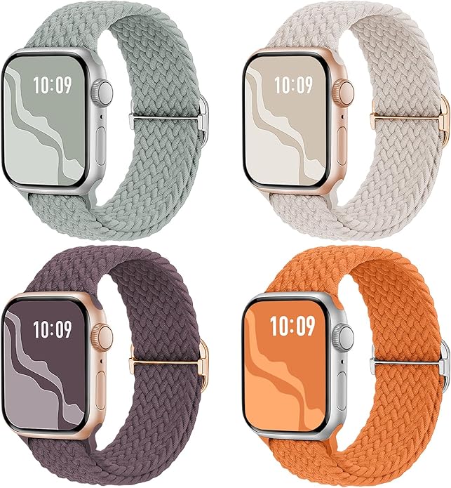4 Pack Braided Stretchy Bands Compatible by Suitisbest